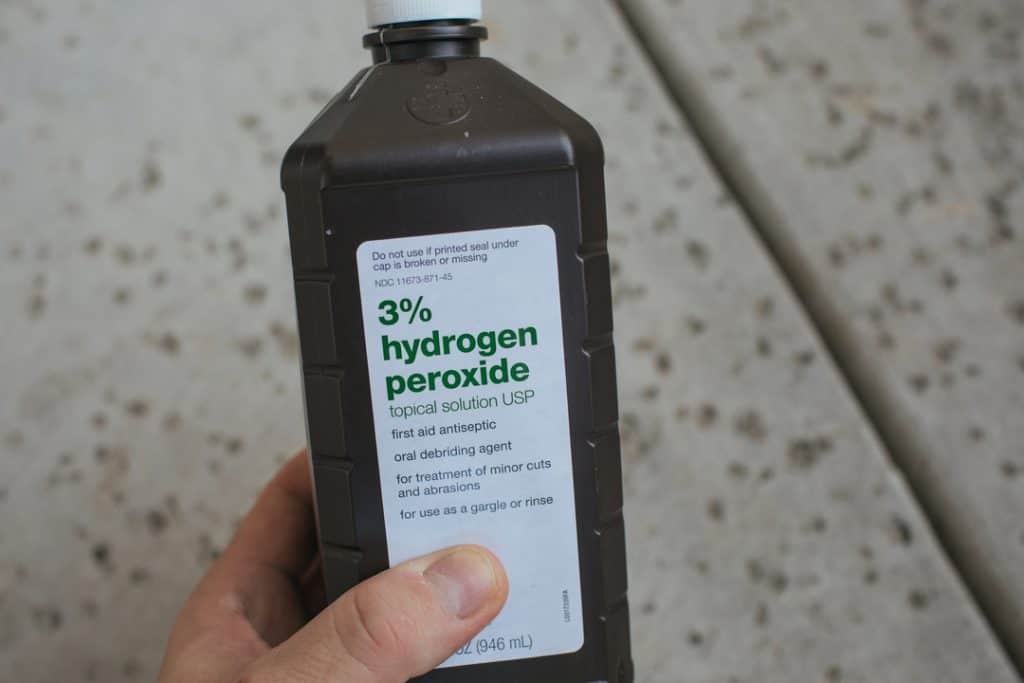 clean carpet with Hydrogen Peroxide