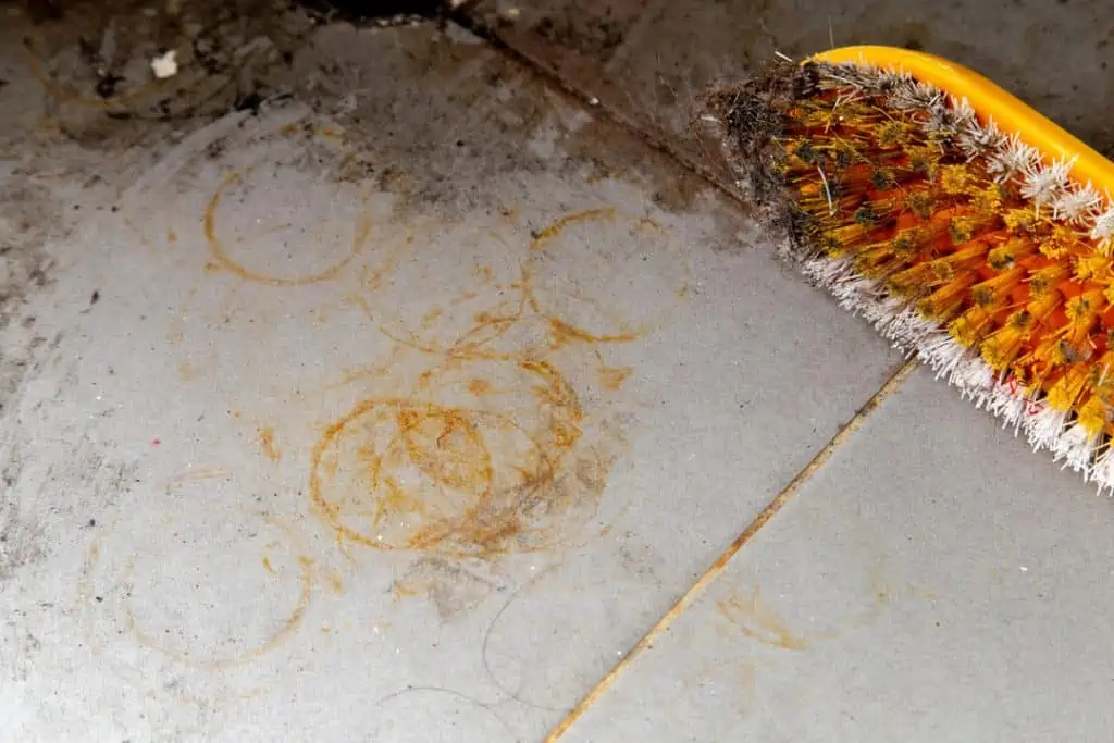 how to remove rust from linoleum