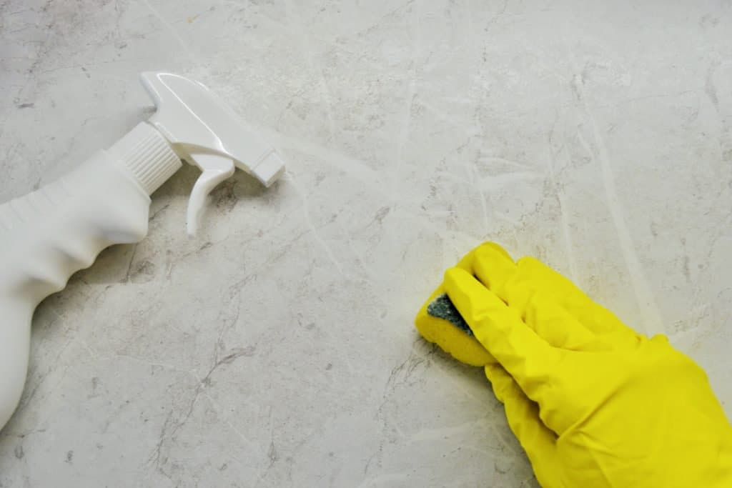 wiping concrete floor